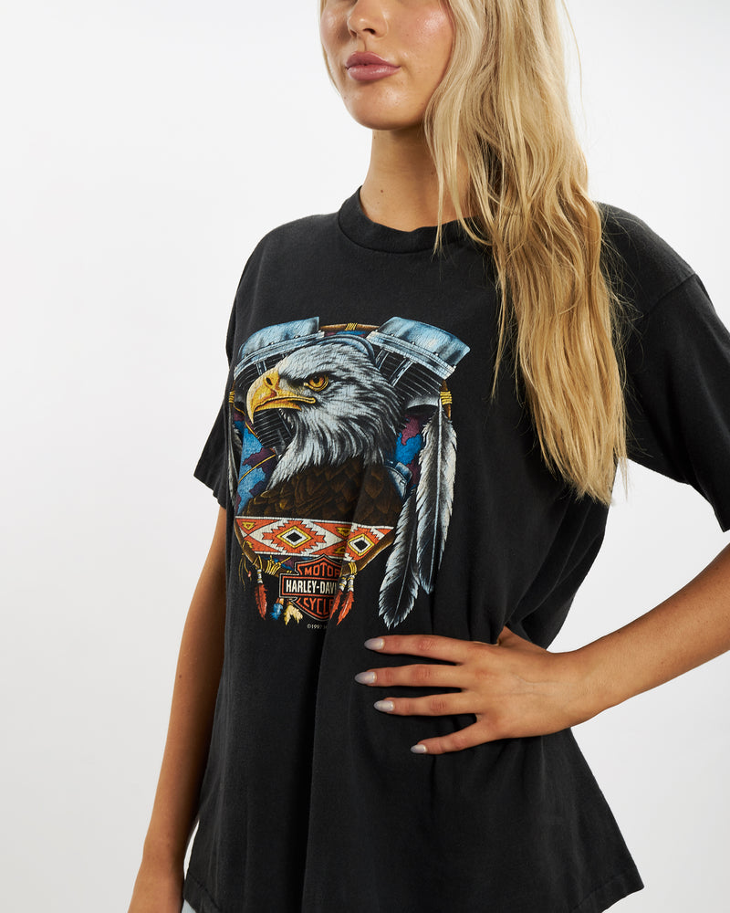 Vintage 1997 Harley Davidson Tee <br>M , The Real Deal , newtown, sydney, australia, thrift store, opshop, preloved, secondhand, sustainable, retro, antique, 70s, 80s, 90s, 2000s, 00s, fashion, clothing, streetwear, trendy, garment, style, boutique, store, shop, archive, sale, cheap, best, top