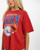 Vintage 80s NBA Philadelphia 76ers Tee <br>M , The Real Deal , newtown, sydney, australia, thrift store, opshop, preloved, secondhand, sustainable, retro, antique, 70s, 80s, 90s, 2000s, 00s, fashion, clothing, streetwear, trendy, garment, style, boutique, store, shop, archive, sale, cheap, best, top