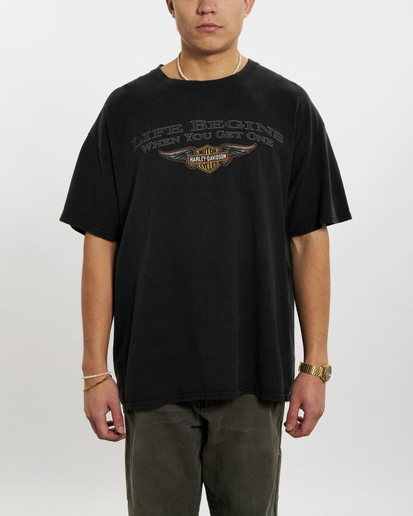 Vintage Harley Davidson Tee <br>L , The Real Deal , newtown, sydney, australia, thrift store, opshop, preloved, secondhand, sustainable, retro, antique, 70s, 80s, 90s, 2000s, 00s, fashion, clothing, streetwear, trendy, garment, style, boutique, store, shop, archive, sale, cheap, best, top