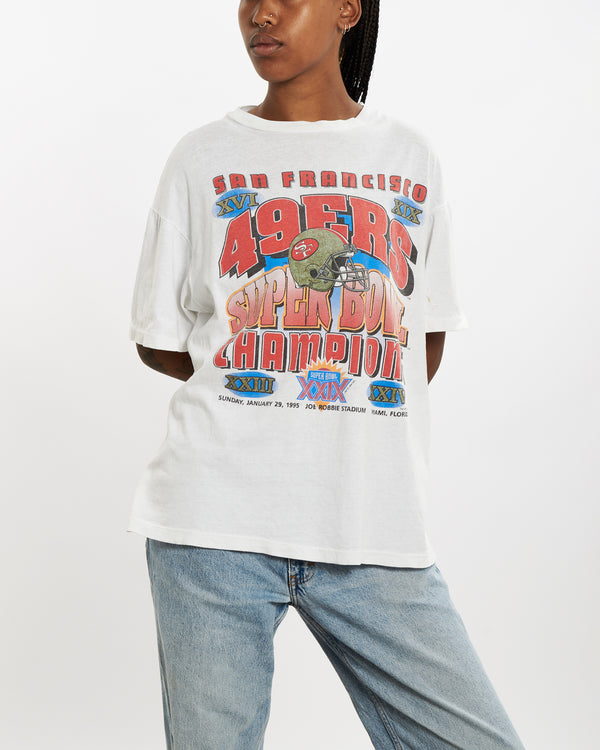 Vintage 1994 NFL 49ers Super Bowl Tee <br>M , The Real Deal , newtown, sydney, australia, thrift store, opshop, preloved, secondhand, sustainable, retro, antique, 70s, 80s, 90s, 2000s, 00s, fashion, clothing, streetwear, trendy, garment, style, boutique, store, shop, archive, sale, cheap, best, top