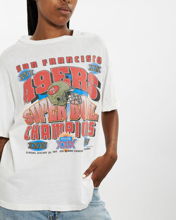 Vintage 1994 NFL 49ers Super Bowl Tee <br>M , The Real Deal , newtown, sydney, australia, thrift store, opshop, preloved, secondhand, sustainable, retro, antique, 70s, 80s, 90s, 2000s, 00s, fashion, clothing, streetwear, trendy, garment, style, boutique, store, shop, archive, sale, cheap, best, top