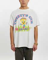 Vintage 90s Looney Tunes 'Tweety's Gym' Tee <br>L , The Real Deal , newtown, sydney, australia, thrift store, opshop, preloved, secondhand, sustainable, retro, antique, 70s, 80s, 90s, 2000s, 00s, fashion, clothing, streetwear, trendy, garment, style, boutique, store, shop, archive, sale, cheap, best, top