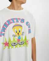 Vintage 90s Looney Tunes 'Tweety's Gym' Tee <br>L , The Real Deal , newtown, sydney, australia, thrift store, opshop, preloved, secondhand, sustainable, retro, antique, 70s, 80s, 90s, 2000s, 00s, fashion, clothing, streetwear, trendy, garment, style, boutique, store, shop, archive, sale, cheap, best, top