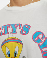 Vintage 90s Looney Tunes 'Tweety's Gym' Tee <br>L , The Real Deal , newtown, sydney, australia, thrift store, opshop, preloved, secondhand, sustainable, retro, antique, 70s, 80s, 90s, 2000s, 00s, fashion, clothing, streetwear, trendy, garment, style, boutique, store, shop, archive, sale, cheap, best, top