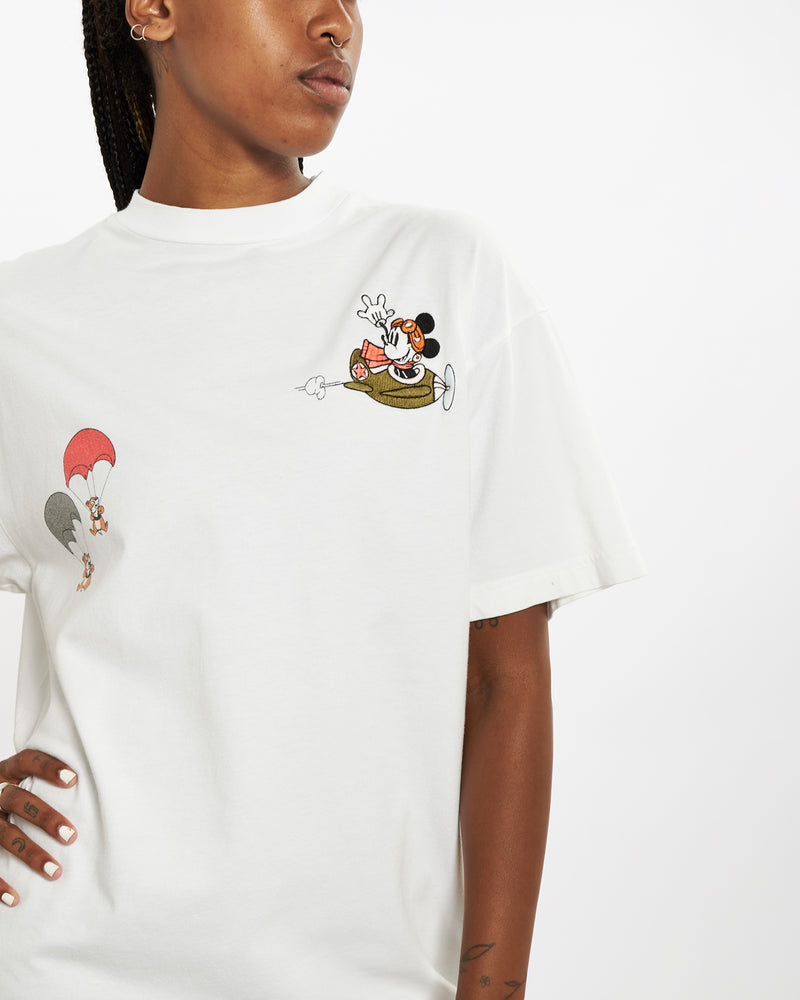 Vintage 90s Disney Mickey Mouse Embroidered Tee <br>M , The Real Deal , newtown, sydney, australia, thrift store, opshop, preloved, secondhand, sustainable, retro, antique, 70s, 80s, 90s, 2000s, 00s, fashion, clothing, streetwear, trendy, garment, style, boutique, store, shop, archive, sale, cheap, best, top