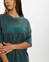 Vintage 90s Coca Cola Embroidered Tee <br>S , The Real Deal , newtown, sydney, australia, thrift store, opshop, preloved, secondhand, sustainable, retro, antique, 70s, 80s, 90s, 2000s, 00s, fashion, clothing, streetwear, trendy, garment, style, boutique, store, shop, archive, sale, cheap, best, top