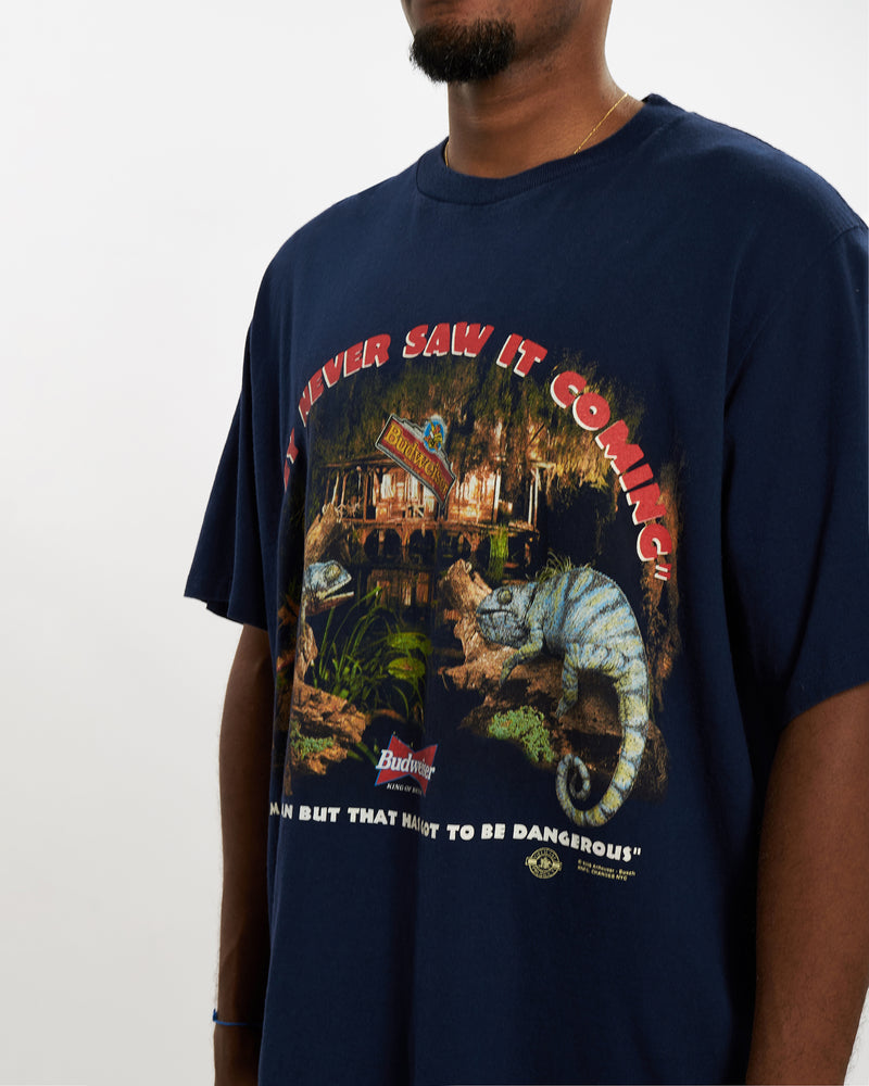 Vintage 1998 Budweiser Tee <br>XL , The Real Deal , newtown, sydney, australia, thrift store, opshop, preloved, secondhand, sustainable, retro, antique, 70s, 80s, 90s, 2000s, 00s, fashion, clothing, streetwear, trendy, garment, style, boutique, store, shop, archive, sale, cheap, best, top