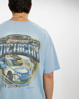 Vintage NASCAR Michigan 400 Tee <br>L , The Real Deal , newtown, sydney, australia, thrift store, opshop, preloved, secondhand, sustainable, retro, antique, 70s, 80s, 90s, 2000s, 00s, fashion, clothing, streetwear, trendy, garment, style, boutique, store, shop, archive, sale, cheap, best, top