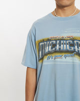 Vintage NASCAR Michigan 400 Tee <br>L , The Real Deal , newtown, sydney, australia, thrift store, opshop, preloved, secondhand, sustainable, retro, antique, 70s, 80s, 90s, 2000s, 00s, fashion, clothing, streetwear, trendy, garment, style, boutique, store, shop, archive, sale, cheap, best, top