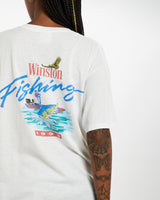 Vintage 90s Winston Cigarettes 'Fishing' Tee <br>M , The Real Deal , newtown, sydney, australia, thrift store, opshop, preloved, secondhand, sustainable, retro, antique, 70s, 80s, 90s, 2000s, 00s, fashion, clothing, streetwear, trendy, garment, style, boutique, store, shop, archive, sale, cheap, best, top