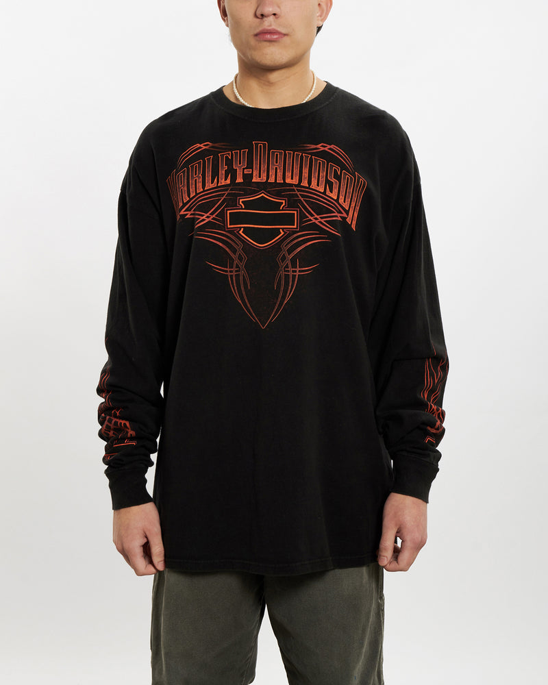 Vintage Harley Davidson Long Sleeve Tee <br>XL , The Real Deal , newtown, sydney, australia, thrift store, opshop, preloved, secondhand, sustainable, retro, antique, 70s, 80s, 90s, 2000s, 00s, fashion, clothing, streetwear, trendy, garment, style, boutique, store, shop, archive, sale, cheap, best, top