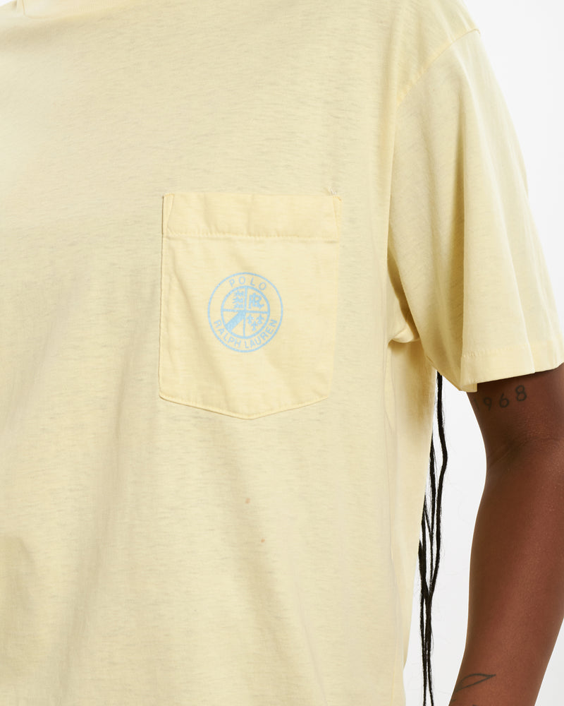 90s Polo Ralph Lauren 'Cookie Logo' Pocket Tee <br>M