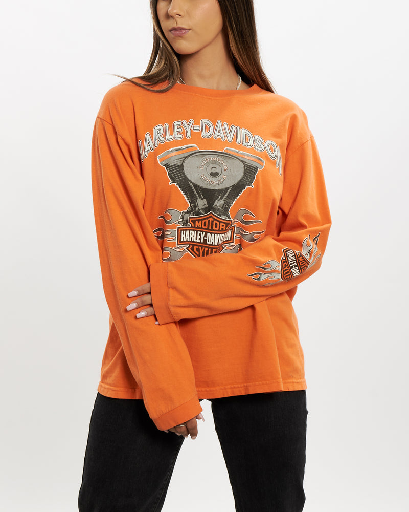 Vintage Harley Davidson Long Sleeve Tee <br>S , The Real Deal , newtown, sydney, australia, thrift store, opshop, preloved, secondhand, sustainable, retro, antique, 70s, 80s, 90s, 2000s, 00s, fashion, clothing, streetwear, trendy, garment, style, boutique, store, shop, archive, sale, cheap, best, top