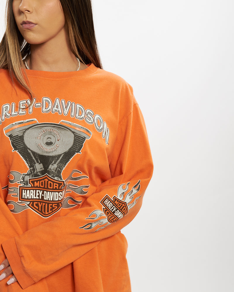 Vintage Harley Davidson Long Sleeve Tee <br>S , The Real Deal , newtown, sydney, australia, thrift store, opshop, preloved, secondhand, sustainable, retro, antique, 70s, 80s, 90s, 2000s, 00s, fashion, clothing, streetwear, trendy, garment, style, boutique, store, shop, archive, sale, cheap, best, top