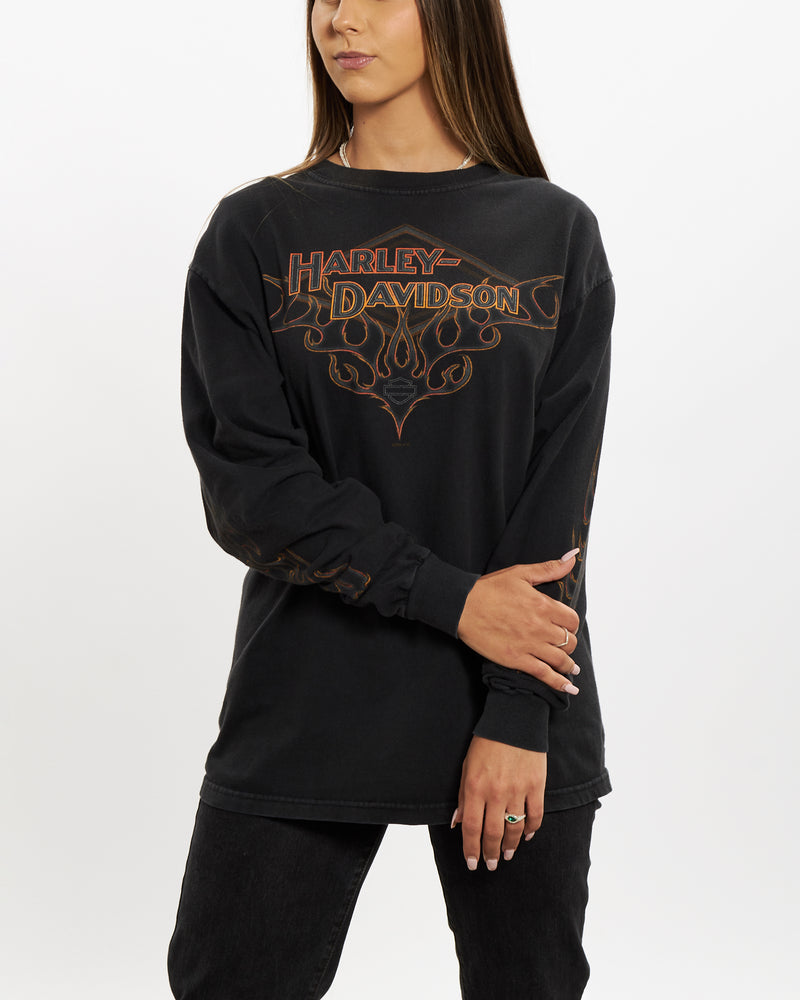 Vintage Harley Davidson Long Sleeve Tee <br>S , The Real Deal , newtown, sydney, australia, thrift store, opshop, preloved, secondhand, sustainable, retro, antique, 70s, 80s, 90s, 2000s, 00s, fashion, clothing, streetwear, trendy, garment, style, boutique, store, shop, archive, sale, cheap, best, top