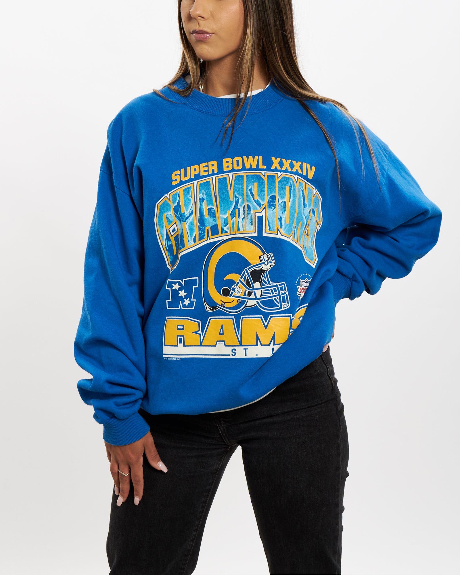 Vintage NFL St. Louis Rams Super Bowl Sweatshirt S