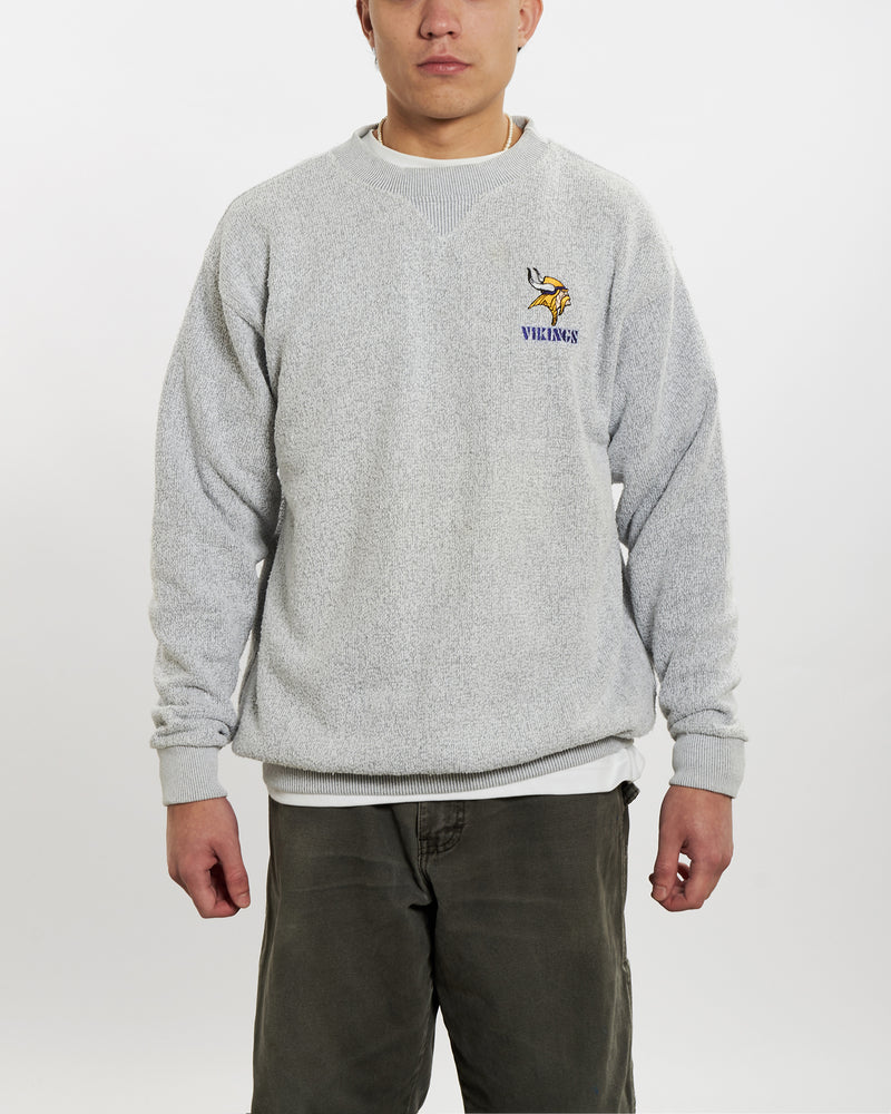 Vintage 90s NFL Minnesota Vikings Sweatshirt <br>L , The Real Deal , newtown, sydney, australia, thrift store, opshop, preloved, secondhand, sustainable, retro, antique, 70s, 80s, 90s, 2000s, 00s, fashion, clothing, streetwear, trendy, garment, style, boutique, store, shop, archive, sale, cheap, best, top