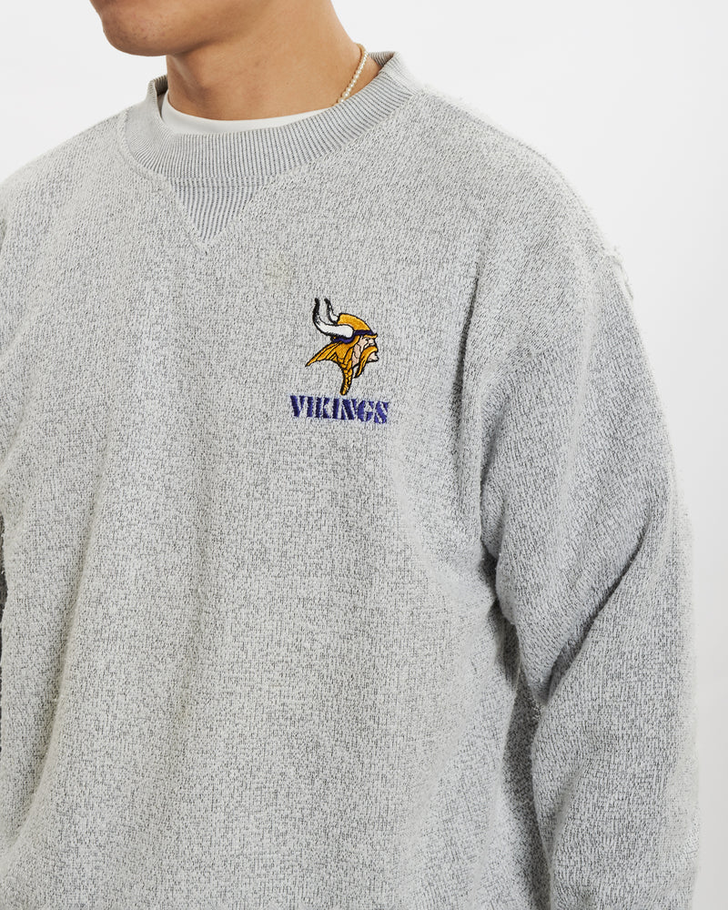 Vintage 90s NFL Minnesota Vikings Sweatshirt <br>L , The Real Deal , newtown, sydney, australia, thrift store, opshop, preloved, secondhand, sustainable, retro, antique, 70s, 80s, 90s, 2000s, 00s, fashion, clothing, streetwear, trendy, garment, style, boutique, store, shop, archive, sale, cheap, best, top