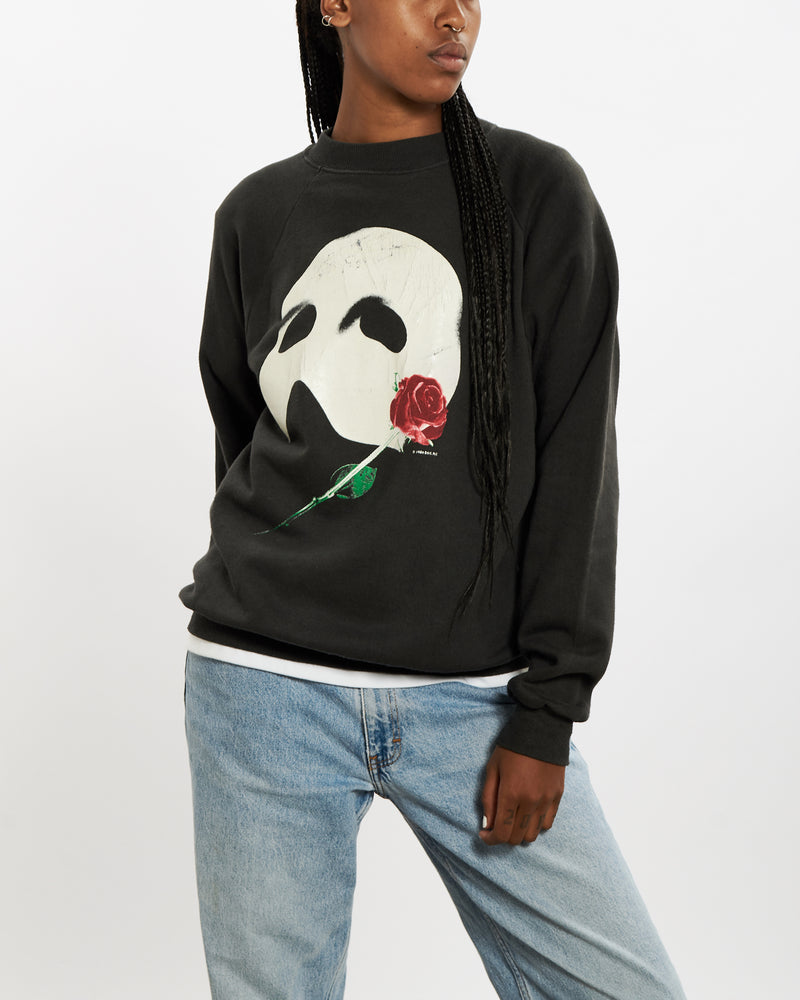 Vintage 90s Phantom of the Opera Sweatshirt <br>M , The Real Deal , newtown, sydney, australia, thrift store, opshop, preloved, secondhand, sustainable, retro, antique, 70s, 80s, 90s, 2000s, 00s, fashion, clothing, streetwear, trendy, garment, style, boutique, store, shop, archive, sale, cheap, best, top