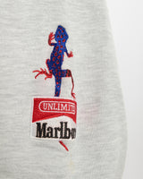 90s Marlboro Cigarettes Embroidered Lizard Sweatshirt <br>L