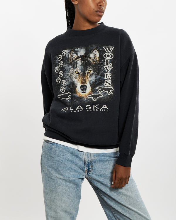 90s Alaska Wolves Sweatshirt <br>M