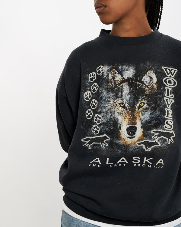 90s Alaska Wolves Sweatshirt <br>M