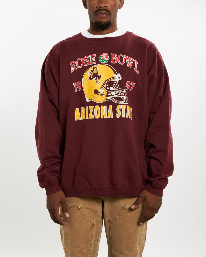 Vintage 1997 Rose Bowl Arizona State Sweatshirt <br>XL , The Real Deal , newtown, sydney, australia, thrift store, opshop, preloved, secondhand, sustainable, retro, antique, 70s, 80s, 90s, 2000s, 00s, fashion, clothing, streetwear, trendy, garment, style, boutique, store, shop, archive, sale, cheap, best, top