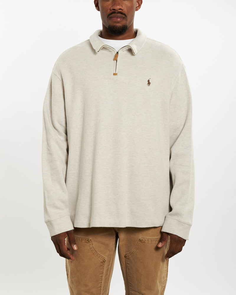 Vintage Polo Ralph Lauren Quarter Zip Sweater <br>XL , The Real Deal , newtown, sydney, australia, thrift store, opshop, preloved, secondhand, sustainable, retro, antique, 70s, 80s, 90s, 2000s, 00s, fashion, clothing, streetwear, trendy, garment, style, boutique, store, shop, archive, sale, cheap, best, top