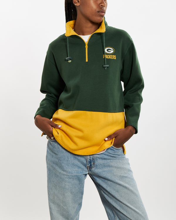 Vintage NFL Green Bay Packers Quarter Zip Sweatshirt <br>M