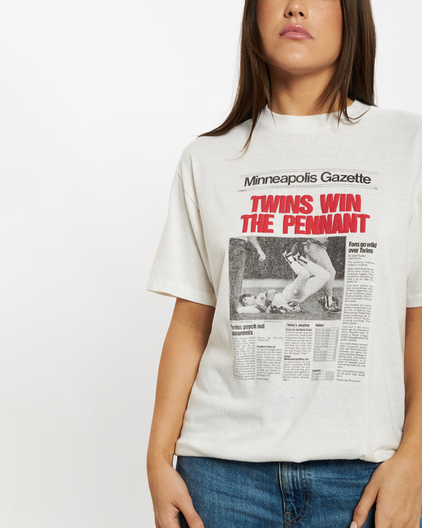 80s MLB Minnesota Twins 'Front Page' Tee <br>S