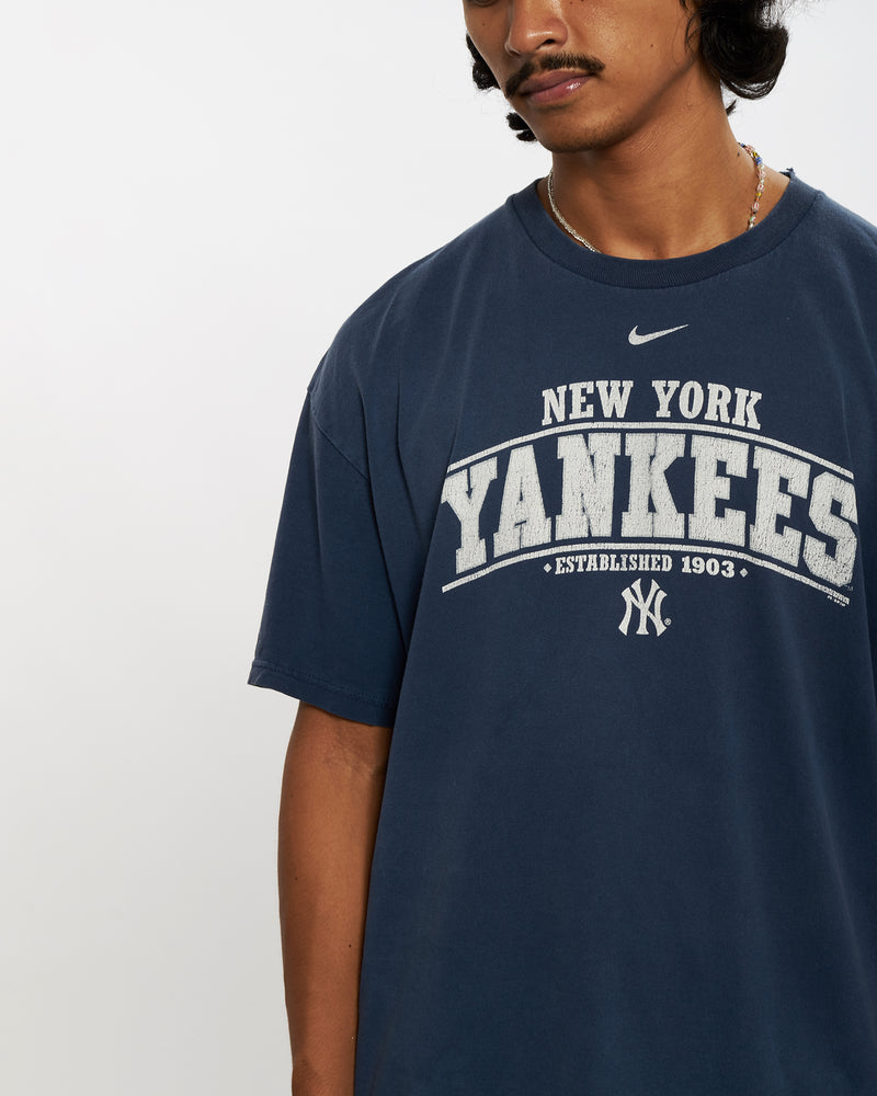 Vintage 90s Nike MLB New York Yankees Tee <br>L , The Real Deal , newtown, sydney, australia, thrift store, opshop, preloved, secondhand, sustainable, retro, antique, 70s, 80s, 90s, 2000s, 00s, fashion, clothing, streetwear, trendy, garment, style, boutique, store, shop, archive, sale, cheap, best, top