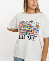 Vintage 1990 World Cup 'Italia' Tee <br>M , The Real Deal , newtown, sydney, australia, thrift store, opshop, preloved, secondhand, sustainable, retro, antique, 70s, 80s, 90s, 2000s, 00s, fashion, clothing, streetwear, trendy, garment, style, boutique, store, shop, archive, sale, cheap, best, top