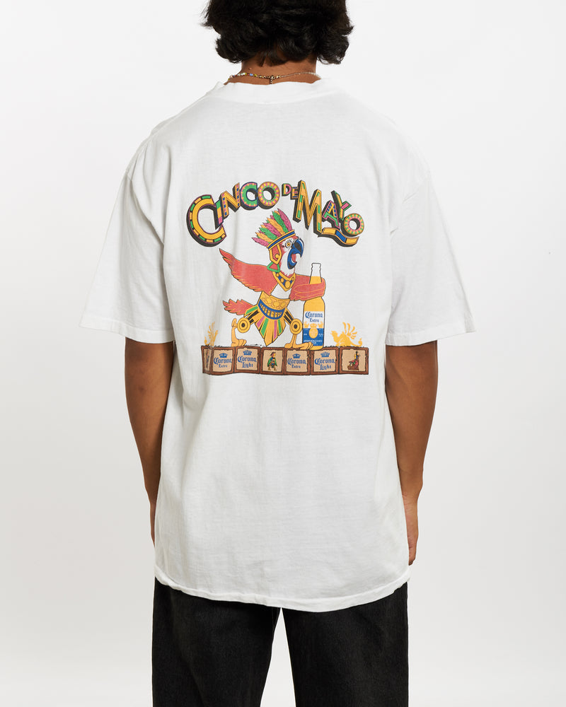 Vintage 90s Corona 'Cinco de Mayo' Tee <br>L , The Real Deal , newtown, sydney, australia, thrift store, opshop, preloved, secondhand, sustainable, retro, antique, 70s, 80s, 90s, 2000s, 00s, fashion, clothing, streetwear, trendy, garment, style, boutique, store, shop, archive, sale, cheap, best, top