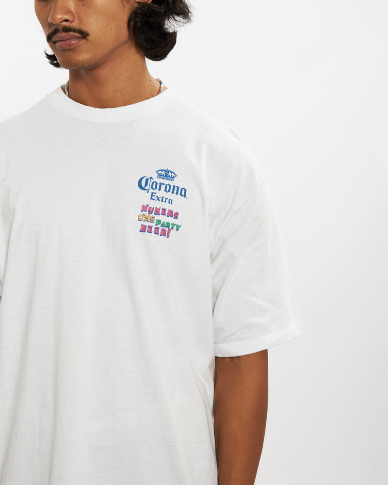 Vintage 90s Corona 'Cinco de Mayo' Tee <br>L , The Real Deal , newtown, sydney, australia, thrift store, opshop, preloved, secondhand, sustainable, retro, antique, 70s, 80s, 90s, 2000s, 00s, fashion, clothing, streetwear, trendy, garment, style, boutique, store, shop, archive, sale, cheap, best, top