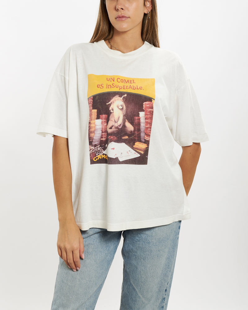 Vintage 90s Camel Cigarettes Tee <br>M , The Real Deal , newtown, sydney, australia, thrift store, opshop, preloved, secondhand, sustainable, retro, antique, 70s, 80s, 90s, 2000s, 00s, fashion, clothing, streetwear, trendy, garment, style, boutique, store, shop, archive, sale, cheap, best, top