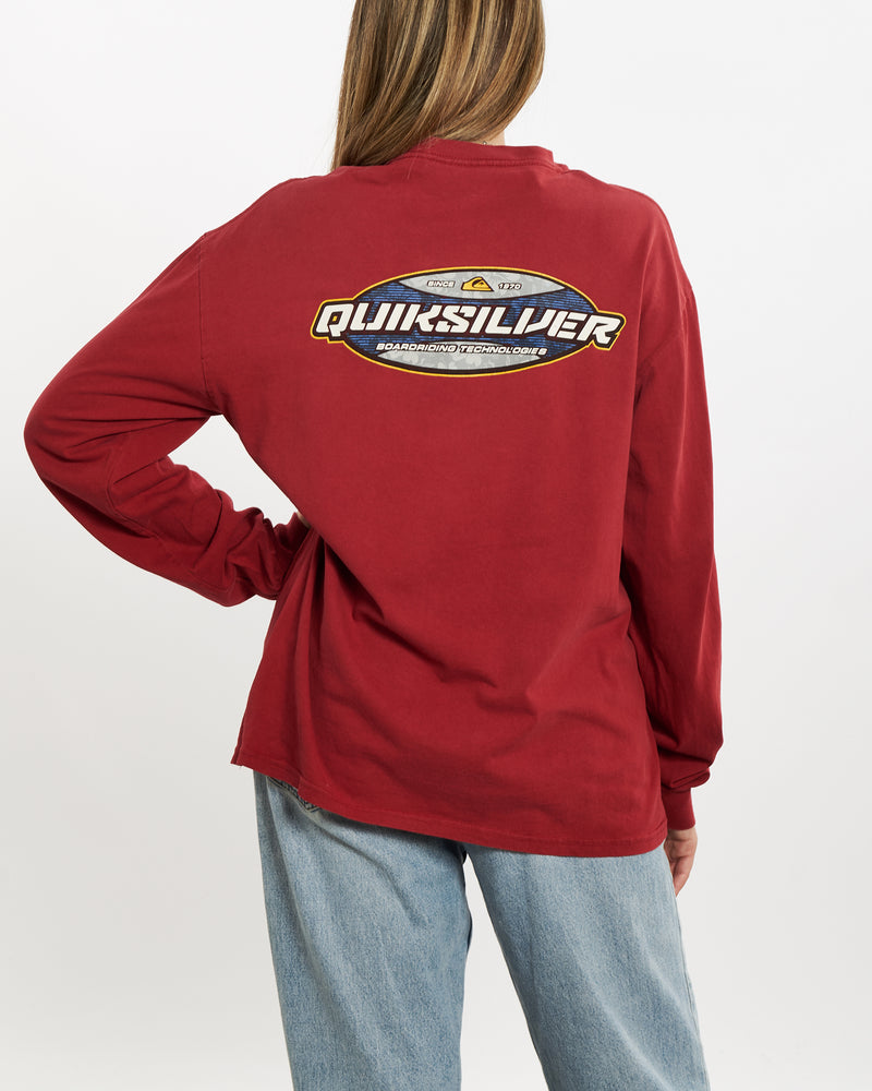 Vintage 90s Quiksilver Long Sleeve Tee <br>M , The Real Deal , newtown, sydney, australia, thrift store, opshop, preloved, secondhand, sustainable, retro, antique, 70s, 80s, 90s, 2000s, 00s, fashion, clothing, streetwear, trendy, garment, style, boutique, store, shop, archive, sale, cheap, best, top