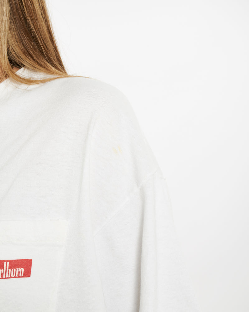 Vintage 90s Marlboro Cigarettes Pocket Tee <br>M , The Real Deal , newtown, sydney, australia, thrift store, opshop, preloved, secondhand, sustainable, retro, antique, 70s, 80s, 90s, 2000s, 00s, fashion, clothing, streetwear, trendy, garment, style, boutique, store, shop, archive, sale, cheap, best, top