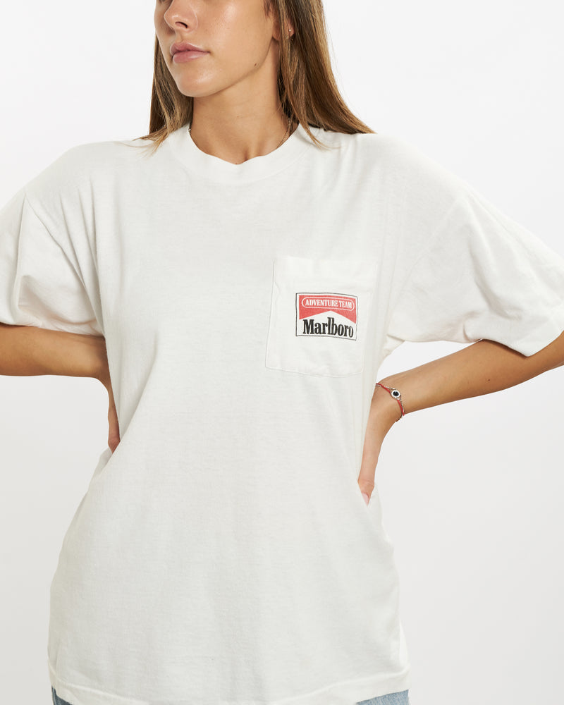 Vintage 90s Marlboro Cigarettes Pocket Tee <br>M , The Real Deal , newtown, sydney, australia, thrift store, opshop, preloved, secondhand, sustainable, retro, antique, 70s, 80s, 90s, 2000s, 00s, fashion, clothing, streetwear, trendy, garment, style, boutique, store, shop, archive, sale, cheap, best, top