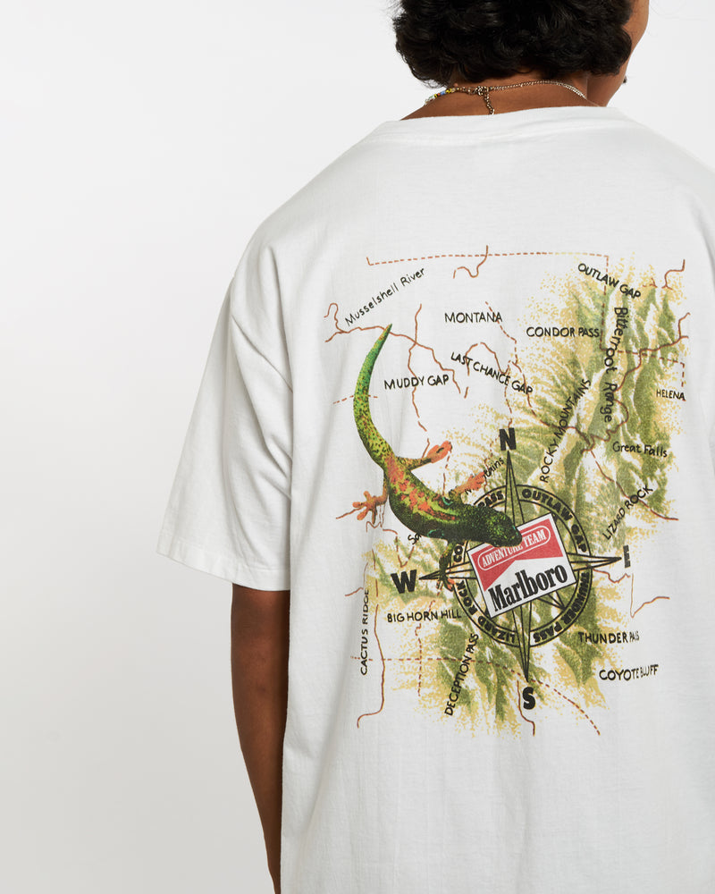 Vintage 90s Marlboro Cigarettes Pocket Tee <br>XL , The Real Deal , newtown, sydney, australia, thrift store, opshop, preloved, secondhand, sustainable, retro, antique, 70s, 80s, 90s, 2000s, 00s, fashion, clothing, streetwear, trendy, garment, style, boutique, store, shop, archive, sale, cheap, best, top