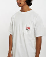 Vintage 90s Marlboro Cigarettes Pocket Tee <br>XL , The Real Deal , newtown, sydney, australia, thrift store, opshop, preloved, secondhand, sustainable, retro, antique, 70s, 80s, 90s, 2000s, 00s, fashion, clothing, streetwear, trendy, garment, style, boutique, store, shop, archive, sale, cheap, best, top