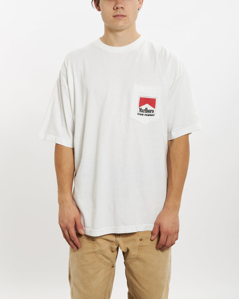 Vintage 90s Marlboro Cigarettes Pocket Tee <br>L , The Real Deal , newtown, sydney, australia, thrift store, opshop, preloved, secondhand, sustainable, retro, antique, 70s, 80s, 90s, 2000s, 00s, fashion, clothing, streetwear, trendy, garment, style, boutique, store, shop, archive, sale, cheap, best, top