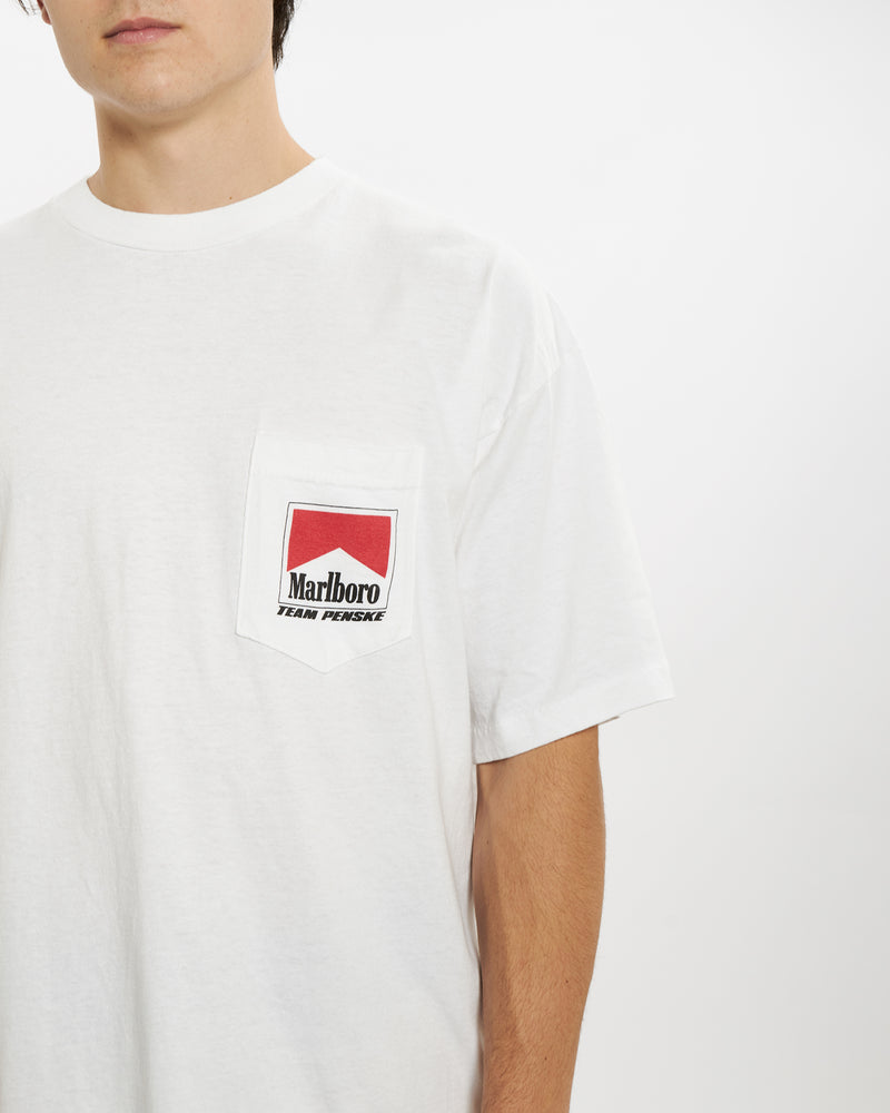 Vintage 90s Marlboro Cigarettes Pocket Tee <br>L , The Real Deal , newtown, sydney, australia, thrift store, opshop, preloved, secondhand, sustainable, retro, antique, 70s, 80s, 90s, 2000s, 00s, fashion, clothing, streetwear, trendy, garment, style, boutique, store, shop, archive, sale, cheap, best, top