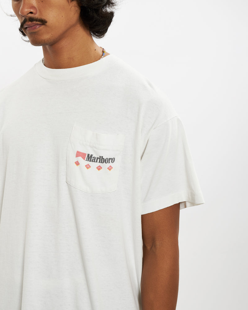 90s Marlboro Cigarettes Pocket Tee <br>L