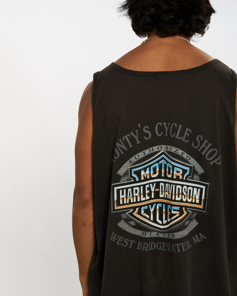 Vintage Harley Davidson Tank <br>L , The Real Deal , newtown, sydney, australia, thrift store, opshop, preloved, secondhand, sustainable, retro, antique, 70s, 80s, 90s, 2000s, 00s, fashion, clothing, streetwear, trendy, garment, style, boutique, store, shop, archive, sale, cheap, best, top
