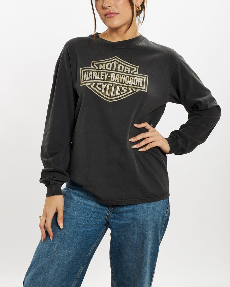 Vintage 1997 Harley Davidson Long Sleeve Tee <br>S , The Real Deal , newtown, sydney, australia, thrift store, opshop, preloved, secondhand, sustainable, retro, antique, 70s, 80s, 90s, 2000s, 00s, fashion, clothing, streetwear, trendy, garment, style, boutique, store, shop, archive, sale, cheap, best, top