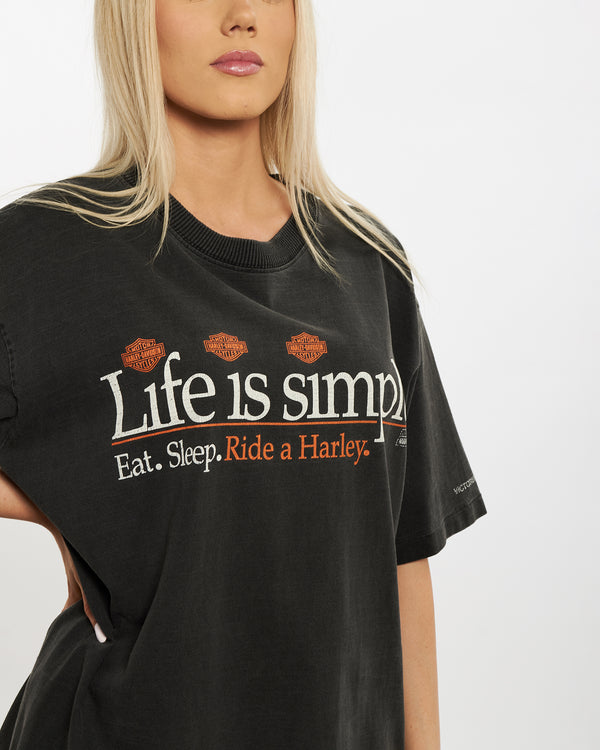 Vintage 90s Harley Davidson Tee <br>M , The Real Deal , newtown, sydney, australia, thrift store, opshop, preloved, secondhand, sustainable, retro, antique, 70s, 80s, 90s, 2000s, 00s, fashion, clothing, streetwear, trendy, garment, style, boutique, store, shop, archive, sale, cheap, best, top