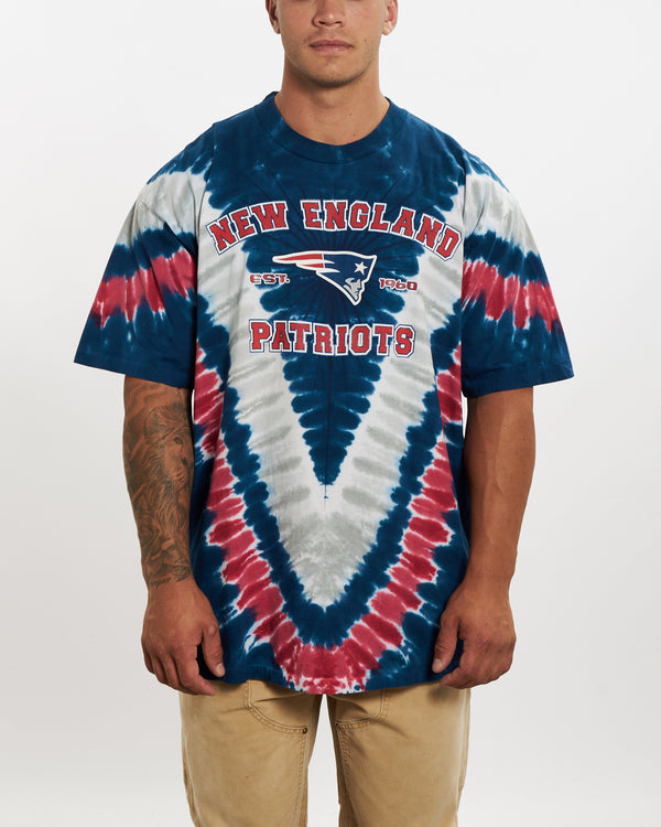 90s New England Patriots Tie Dye Tee <br>XL