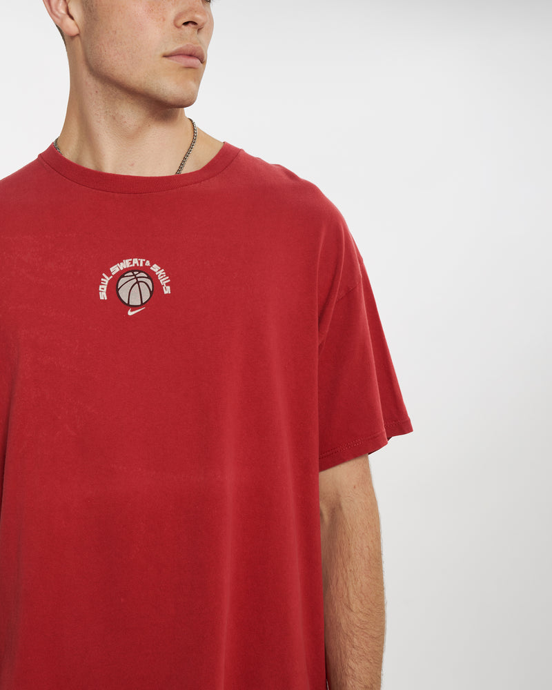 Vintage 90s Nike 'Hoops' Tee <br>L , The Real Deal , newtown, sydney, australia, thrift store, opshop, preloved, secondhand, sustainable, retro, antique, 70s, 80s, 90s, 2000s, 00s, fashion, clothing, streetwear, trendy, garment, style, boutique, store, shop, archive, sale, cheap, best, top