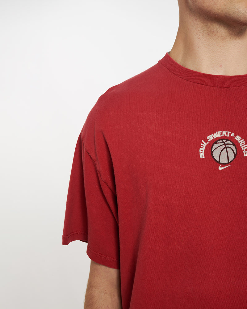 Vintage 90s Nike 'Hoops' Tee <br>L , The Real Deal , newtown, sydney, australia, thrift store, opshop, preloved, secondhand, sustainable, retro, antique, 70s, 80s, 90s, 2000s, 00s, fashion, clothing, streetwear, trendy, garment, style, boutique, store, shop, archive, sale, cheap, best, top