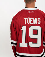 Vintage 90s Deadstock NHL Chicago Blackhawks Jersey <br>XL , The Real Deal , newtown, sydney, australia, thrift store, opshop, preloved, secondhand, sustainable, retro, antique, 70s, 80s, 90s, 2000s, 00s, fashion, clothing, streetwear, trendy, garment, style, boutique, store, shop, archive, sale, cheap, best, top